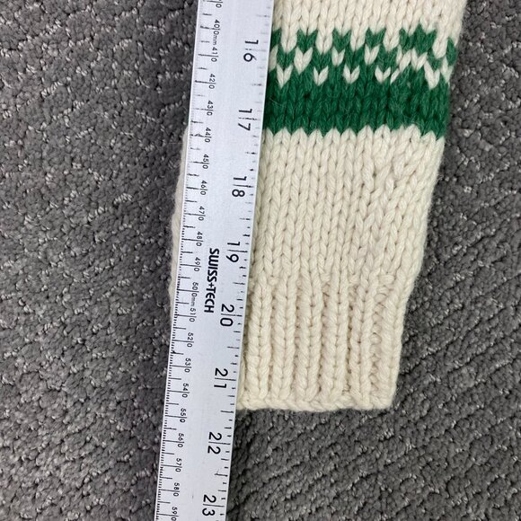 American Eagle Handknit Sweater Women's Large Alpaca Blend Bear Tree Fair Isle - Picture 14 of 14